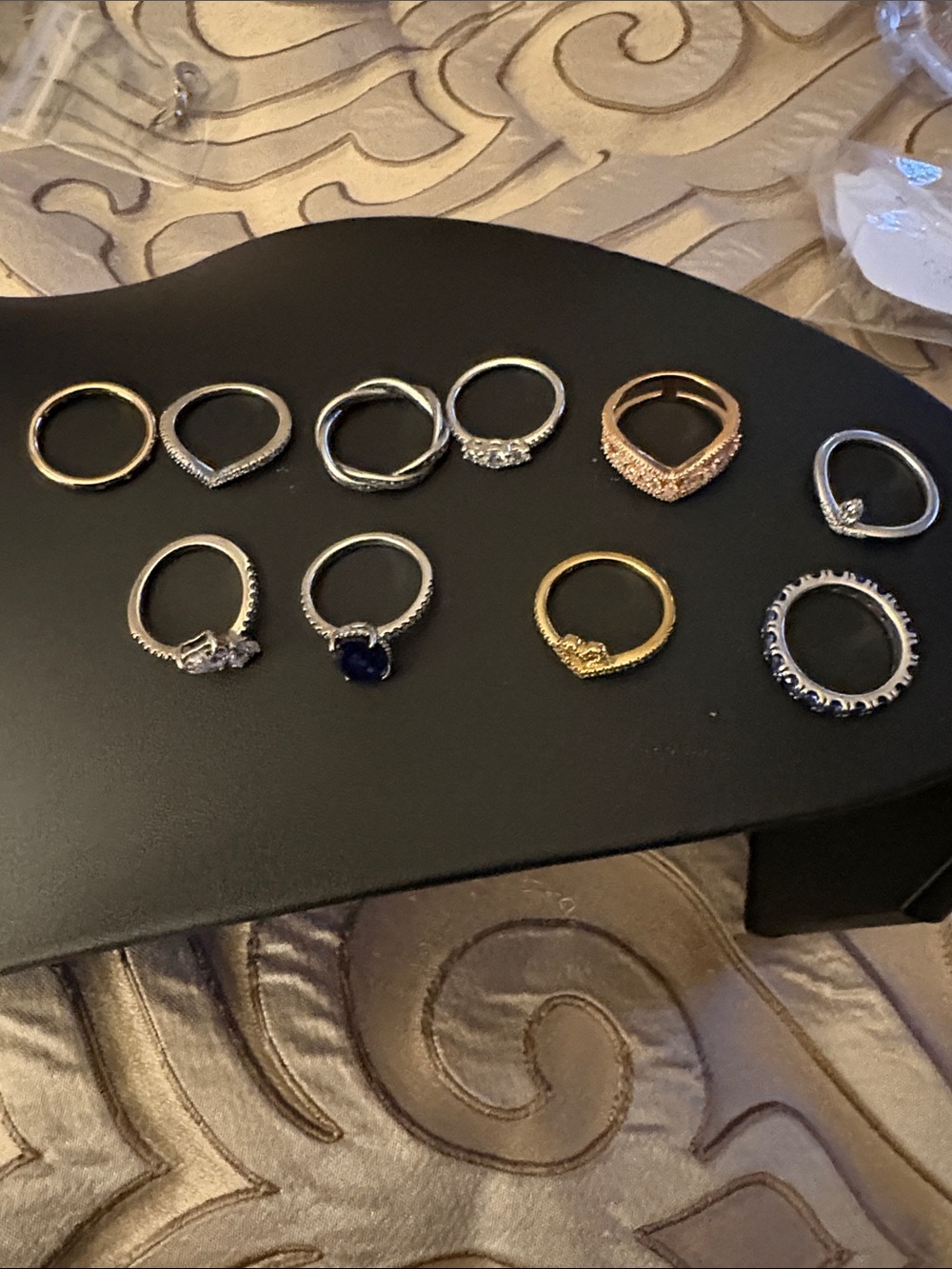 Pandora (10) Rings Mixed Lot NWOT and Boxes Size 6.5